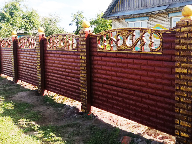 Купить бетонный забор под ключ в Витебске